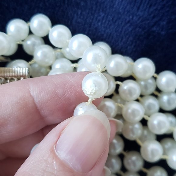 Multi strand faux pearl necklace - Picture 5 of 5
